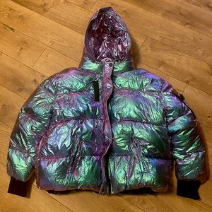 Iridescent Puffer Jacket (Brand New)